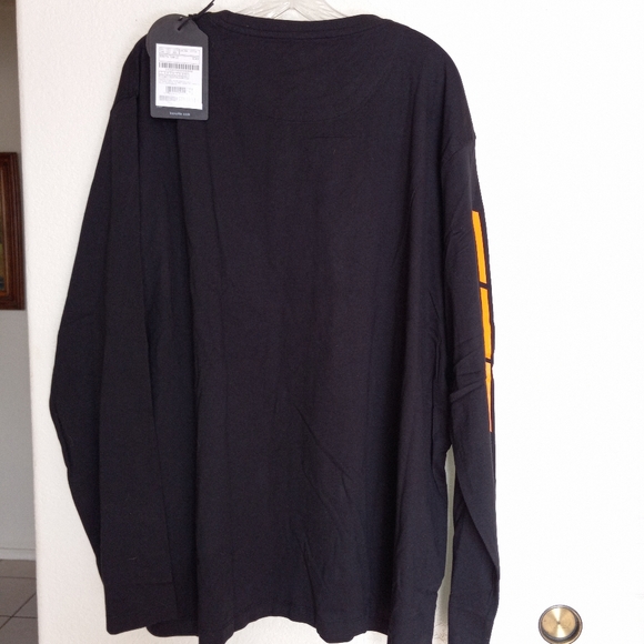 Men's Beretta 100% cotton 4XL long sleeve t-shirt BLK logo on arm / front NWTS - Picture 2 of 7